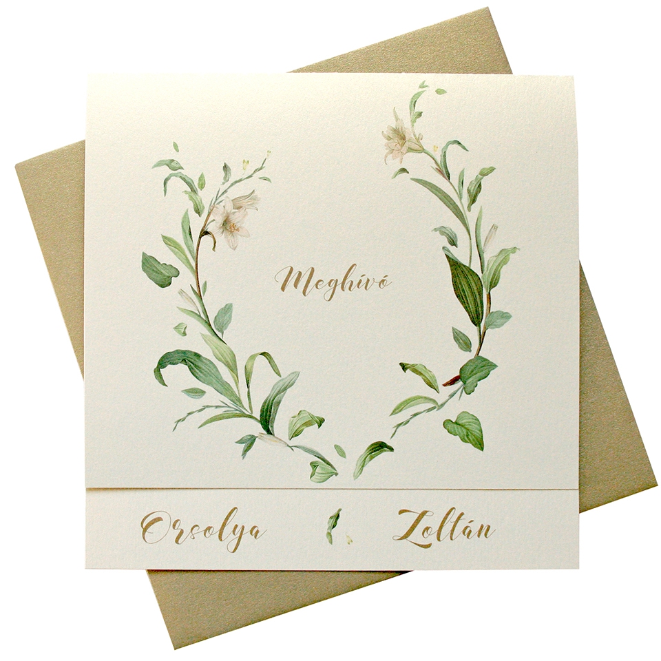 Foliage Lily 150 esküvői meghívó